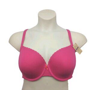 NEW Lane Bryant Caciqye Cotton T-Shirt Bra Shaping Solution Hot Pink Size 42D